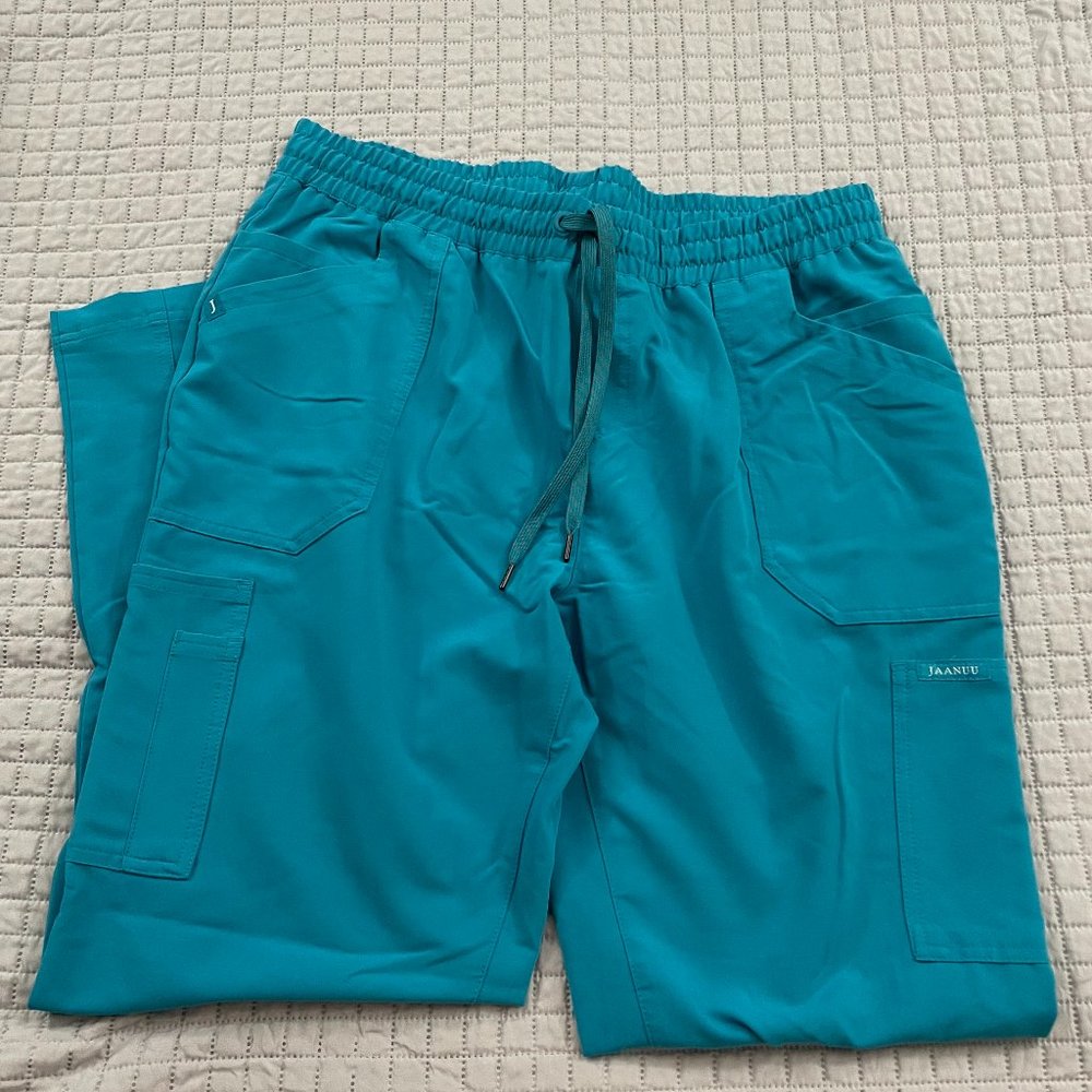 Women's 8-Pocket Slim Cargo Pant in Teal XL